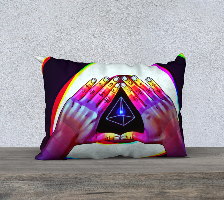 Psy Hands Triangle Pillow Case 20" x 14" | Phazed