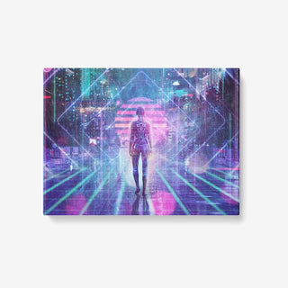 Neon Zone - 1 Piece Canvas Wall Art 24"x18" | Cameron Gray