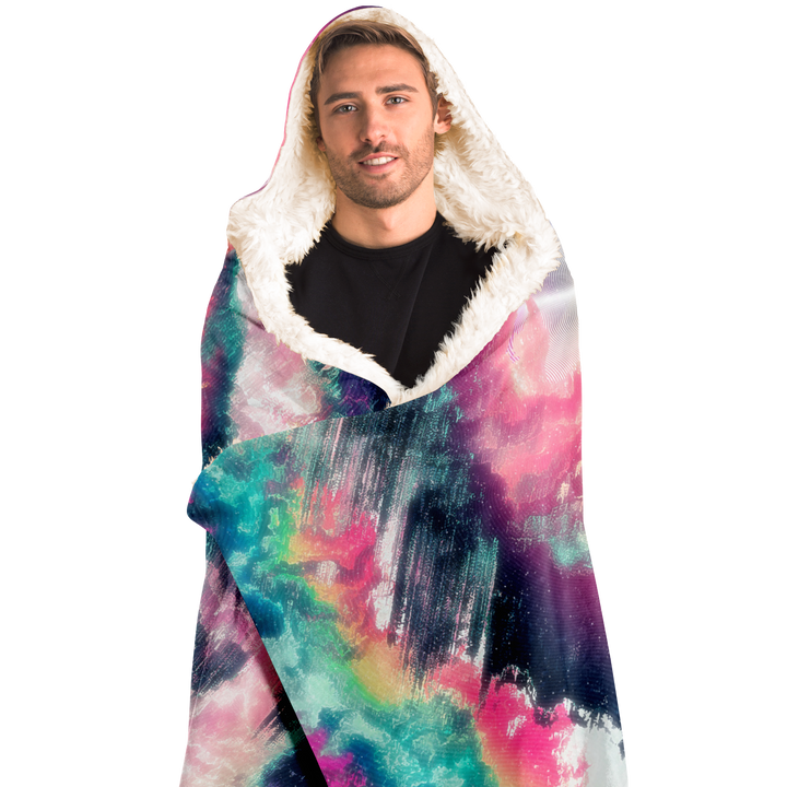 Glitchy Galaxy | Hooded Blanket | Makroverset