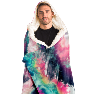Glitchy Galaxy | Hooded Blanket | Makroverset