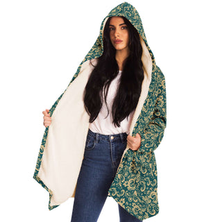 Oriental Floral Pattern - Emerald | Cloak | Mandalazed