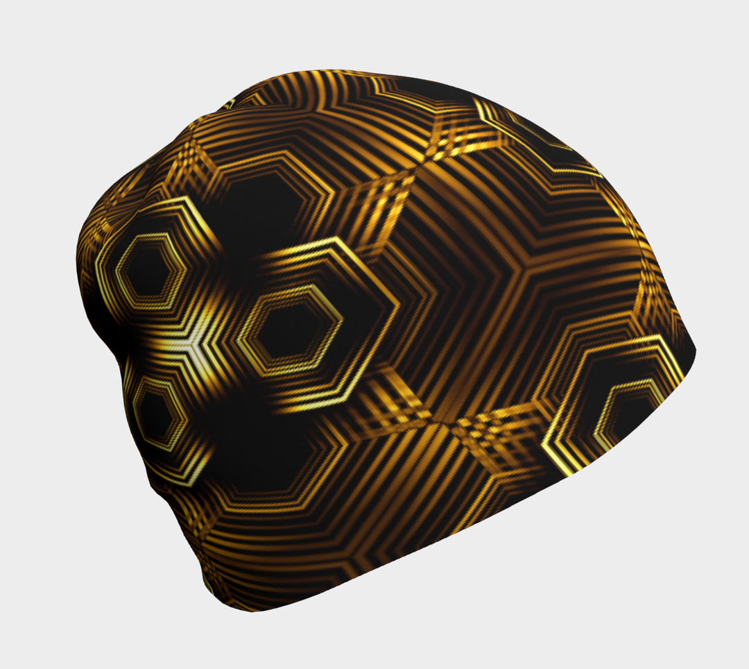 Golden Hexagon Pattern | Beanie | Yantrart Design