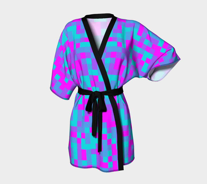Cyber pixel Kimono Robe | Hubert S