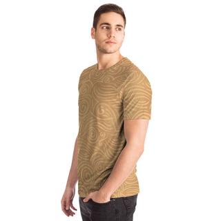 Waves and Spirals - Ocher | CUnisex T-Shirt | Mandalazed
