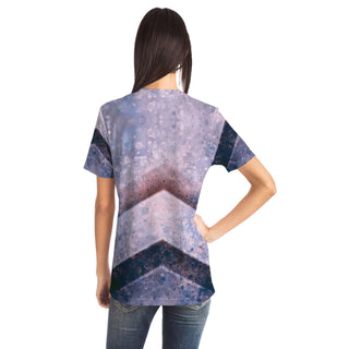 Hexagons and Paint Blobs - Purple | Unisex T-Shirt | Mandalazed