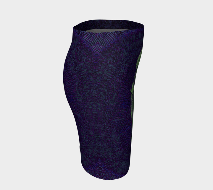Green Geometric | Fitted Skirt | Mil Et Une