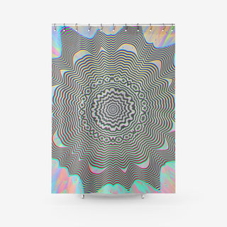 Primordial Glitch | Shower Curtain | Makroverset