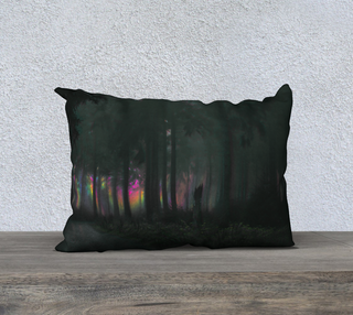 illuminated away in the forest | 20"x14" Pillow Case | Hubert S