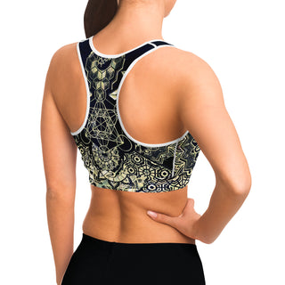 Geometric Gold | Sports Bra | Mil Et Une