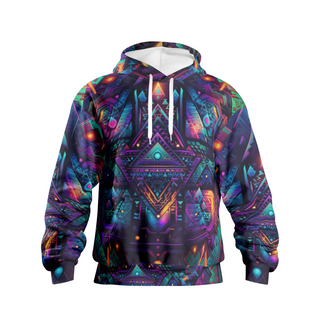 CYBERNIGHT Men's Pullover Hoodie | ACIDMATH AI