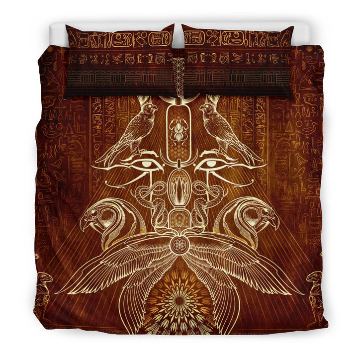 Auspices Of Horus - Burnt | Bedding Set | Yantrart Design