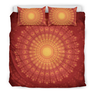 Peacock Feather Mandala - Sun | Bedding Set | Mandalazed