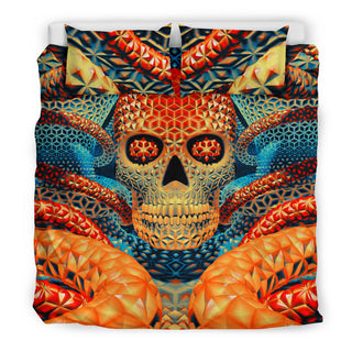 Psy Skull Orange Bedding Set | PSYPEPPER