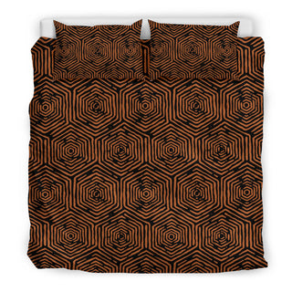 Hexagon Doodle - Orange | Bedding Set | Mandalazed