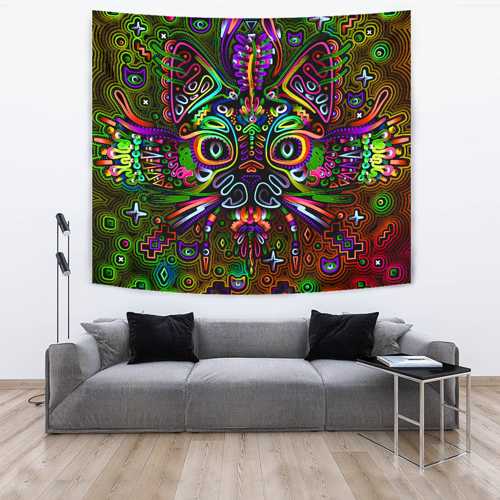 TRIPPY KITTY SOUR CANDY TAPESTRY | TAS VISUALS