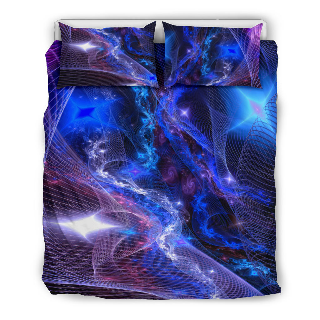 Blue Fractal Universe | Bedding Set | Yantrart Design