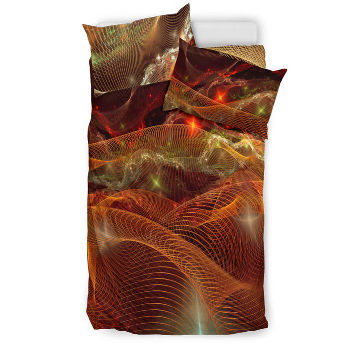 Red Fractal Universe | Bedding Set | Yantrart Design