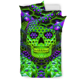 Psy Skull Green Bedding Set | PSYPEPPER