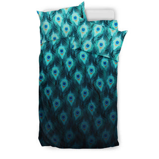 Trippy Peacock Feathers | Bedding Set | Mandalazed