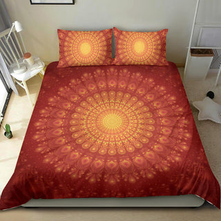 Peacock Feather Mandala - Sun | Bedding Set | Mandalazed