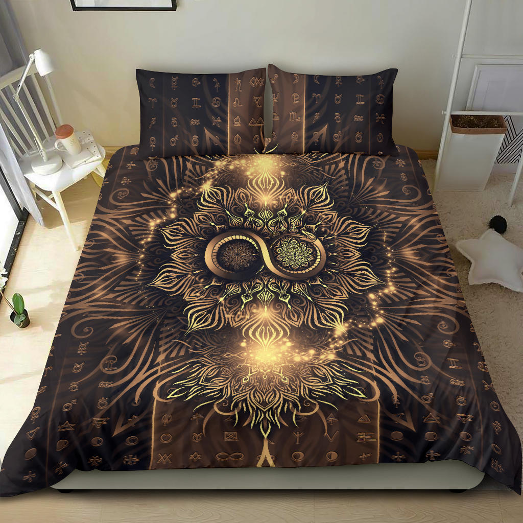 Snake of Infinity Mandala - Dark | Bedding Set | Mandalazed