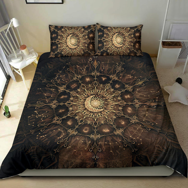 Zodiac Calendar Mandala - Earth | Bedding Set | Mandalazed