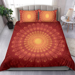 Peacock Feather Mandala - Sun | Bedding Set | Mandalazed