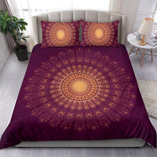 Peacock Feather Mandala - Moon | Bedding Set | Mandalazed