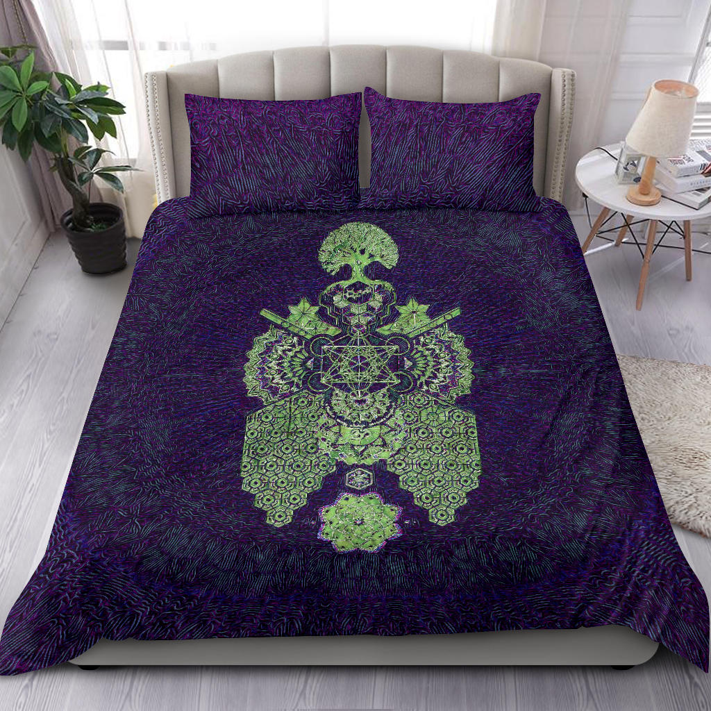 Geometric Purple Bedding Set | Mil Et Une