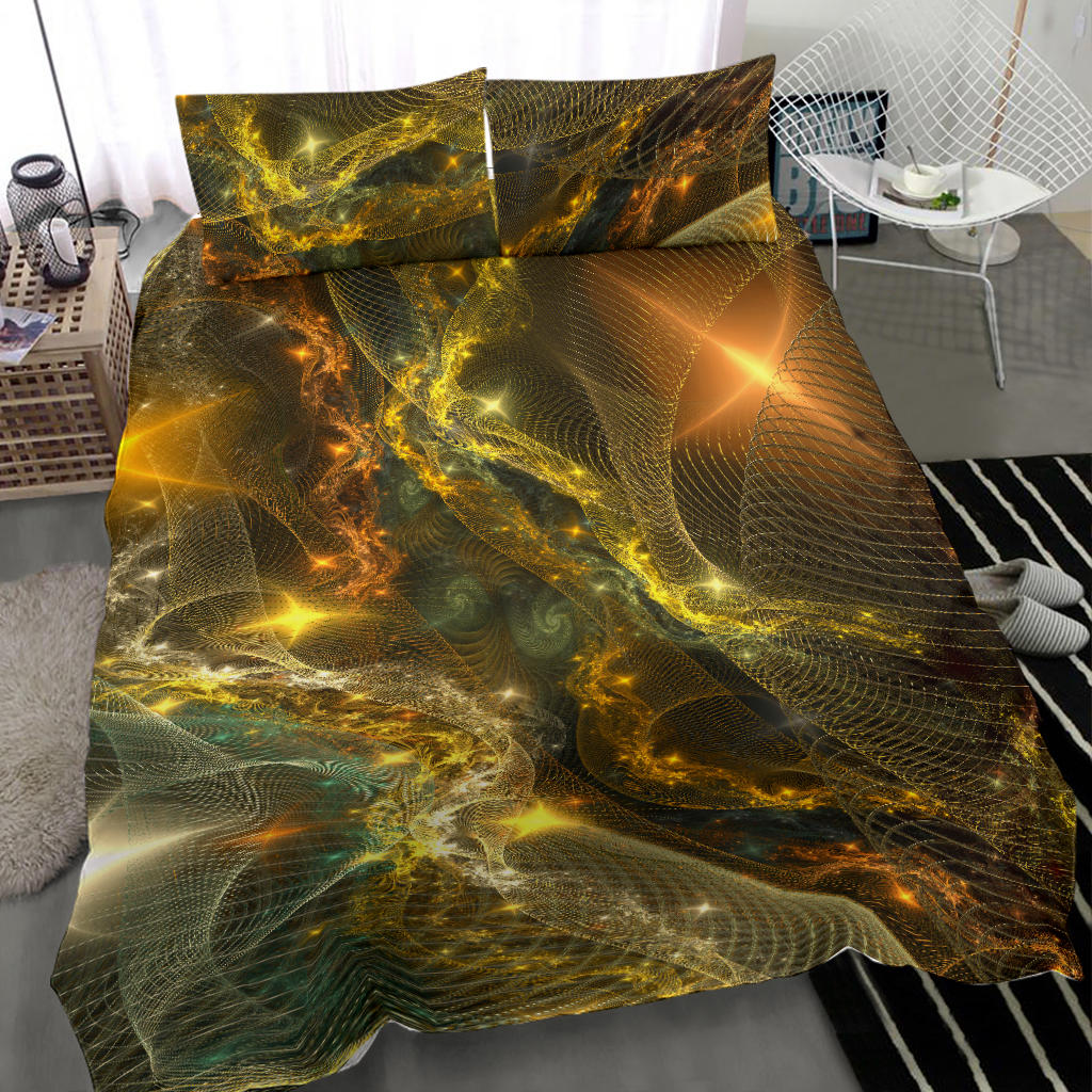 Golden Fractal Universe | Bedding Set | Yantrart Design