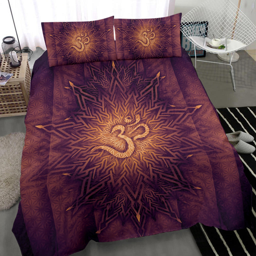 Mystical Aum Chakra Mandala - Amethyst | Bedding Set | Mandalazed