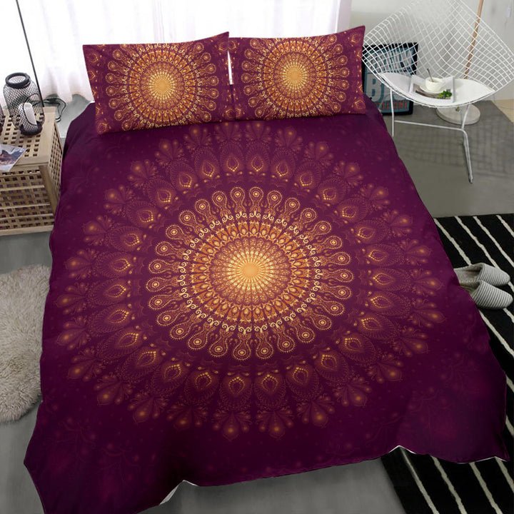 Peacock Feather Mandala - Moon | Bedding Set | Mandalazed