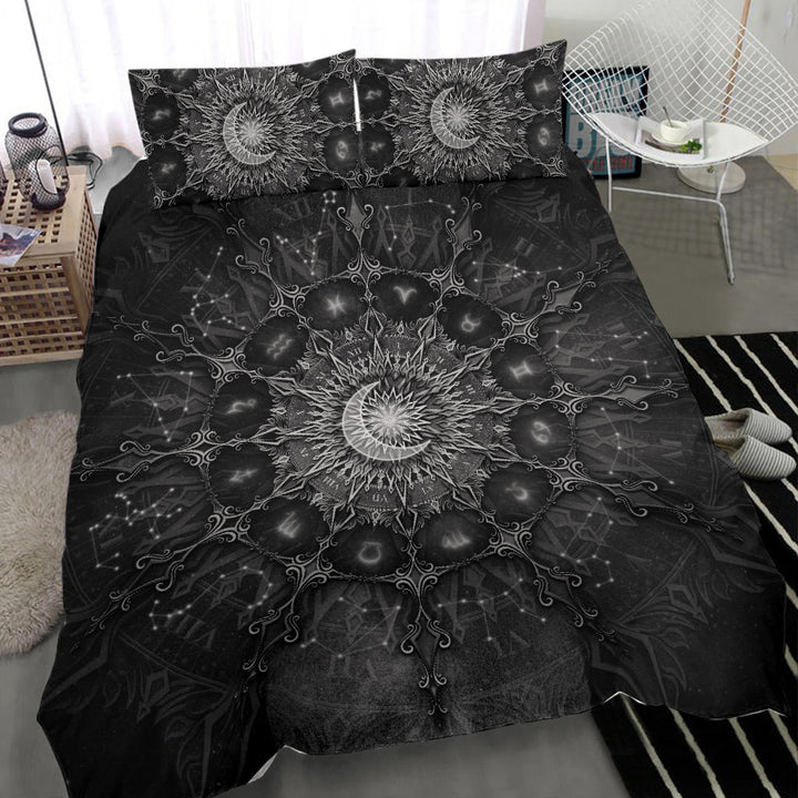 Zodiac Calendar Mandala - Darkness | Bedding Set | Mandalazed