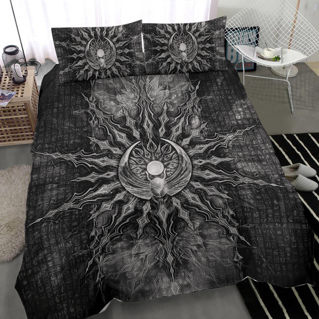 Egyptian Lucky Charm Mandala - Grey | Bedding Set | Mandalazed