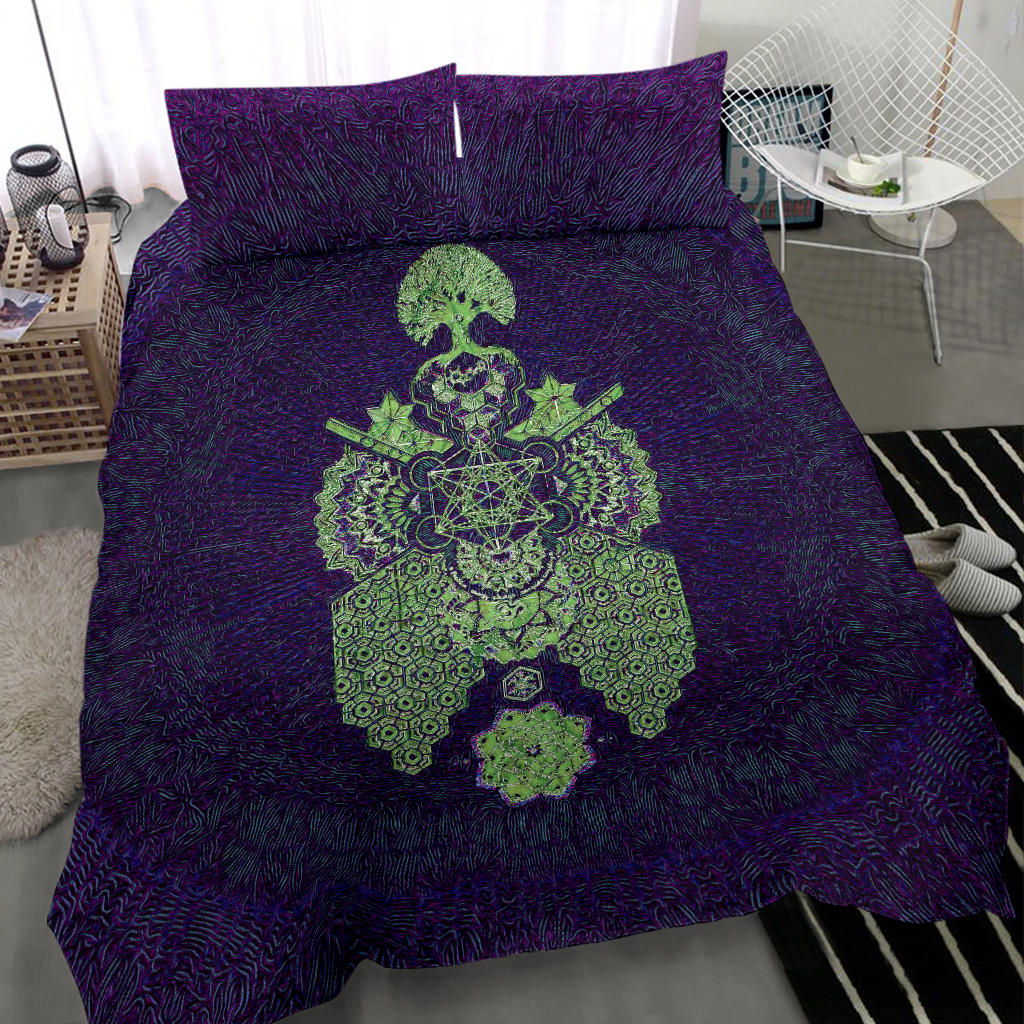 Geometric Purple Bedding Set | Mil Et Une
