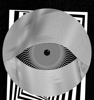 The Great Eye of Hypnos (Optical Art) | Bedding Set | Makroverset