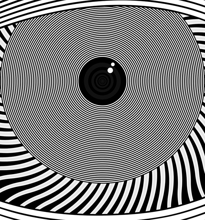 The Great Eye of Hypnos (Optical Art) | Microfleece Blanket | Makroverset
