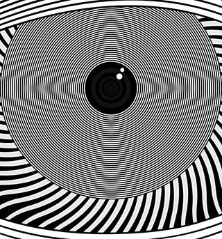 The Great Eye of Hypnos (Optical Art) | Microfleece Blanket | Makroverset