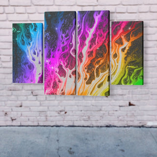 CALL ME BACK 4 Piece Canvas -Framed Ready to Hang 4x12"x32 | Mala Vida