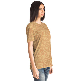 Waves and Spirals - Ocher | CUnisex T-Shirt | Mandalazed