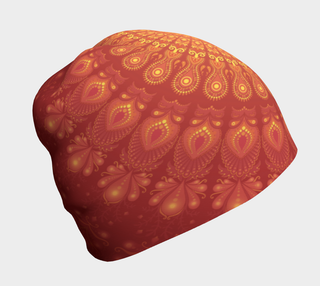 Peacock Feather Mandala - Sun | Beanie | Mandalazed