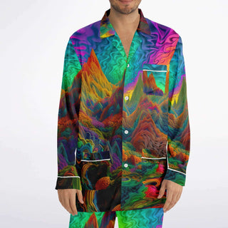 HIGH MOUNTAIN Men's Satin Pajamas | ACIDMATH AI