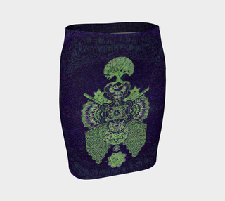 Green Geometric | Fitted Skirt | Mil Et Une