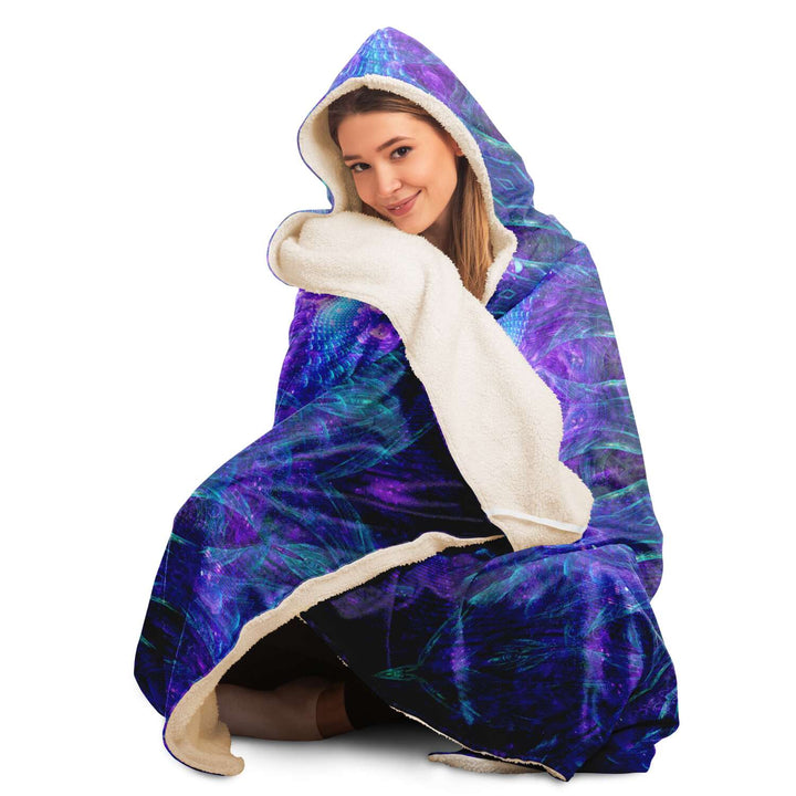 Electric Bloom Hooded Blanket | Cameron Gray