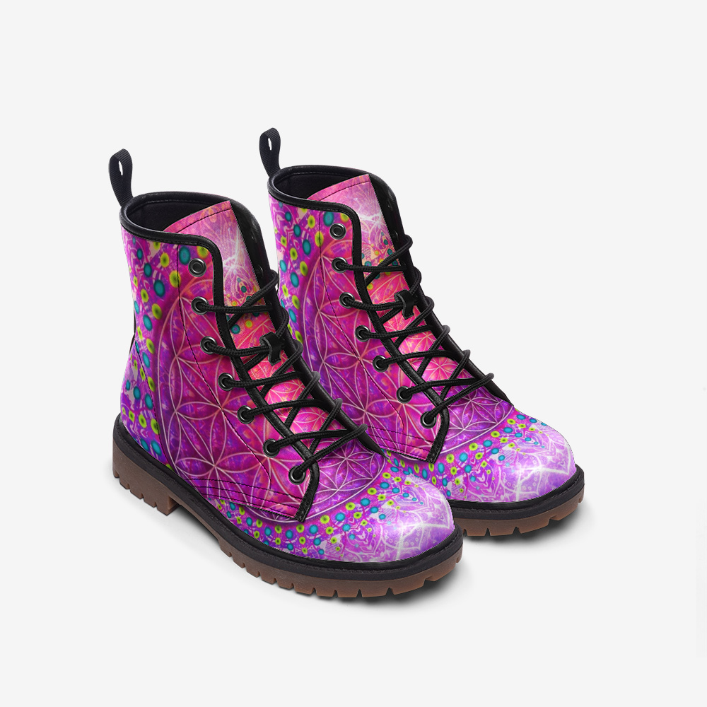 Cameron Gray | Flower Of Life | Casual Leather Lightweight boots MT
