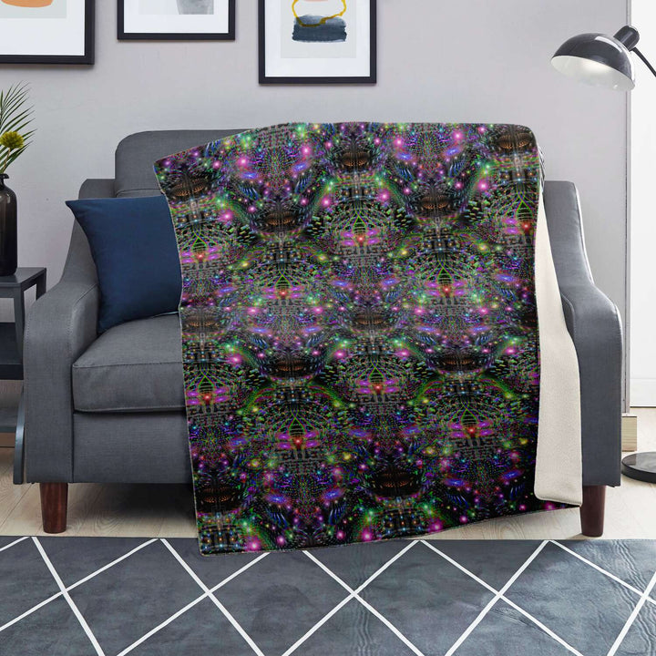 Cosmic Grid Microfleece Blanket | VOID