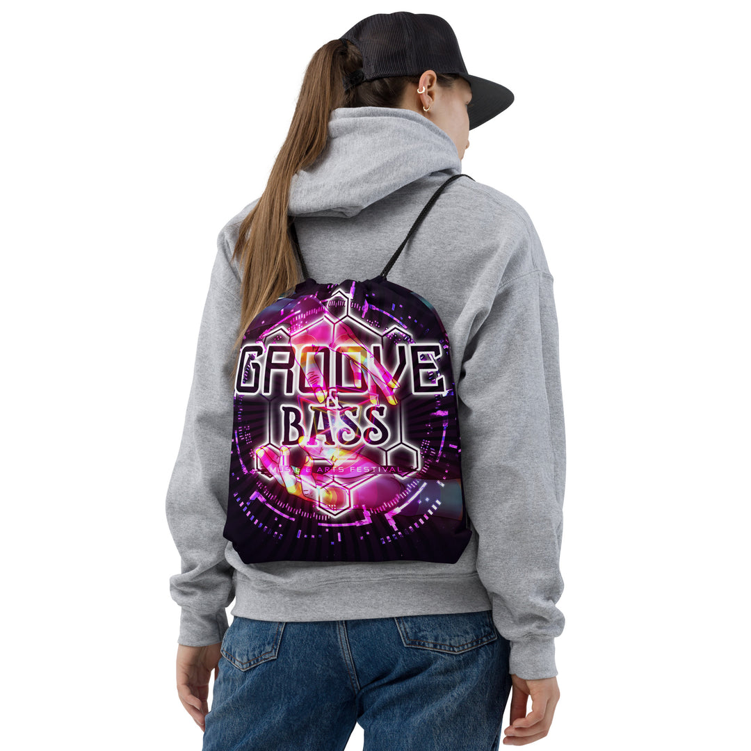 PSYCHEDELIC HANDS Drawstring bag | GROOVE AND BASS