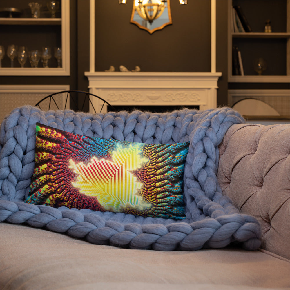 Mandelbrot Buddha | 20" x 12" Premium Pillow | Makroverset