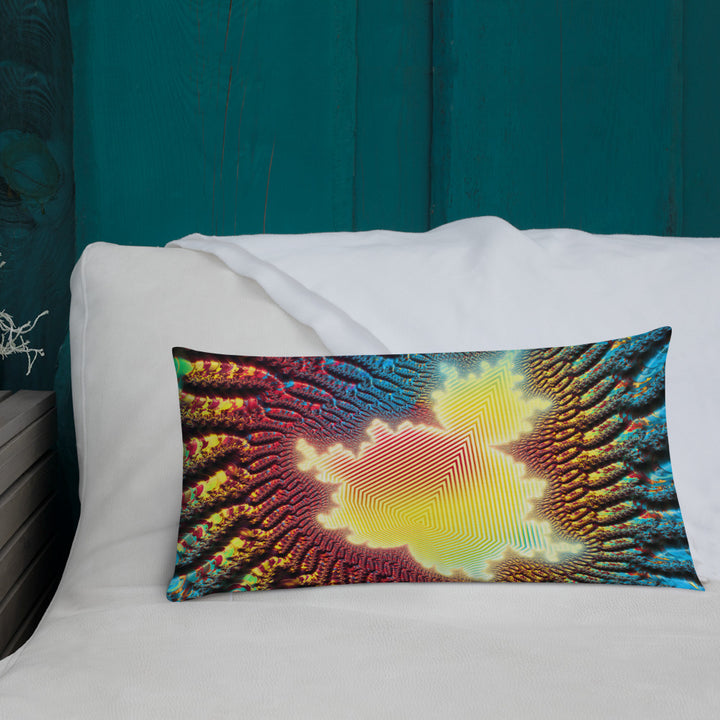 Mandelbrot Buddha | 20" x 12" Premium Pillow | Makroverset