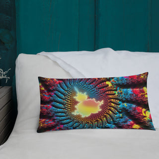 Mandelbrot Buddha | 20" x 12" Premium Pillow | Makroverset